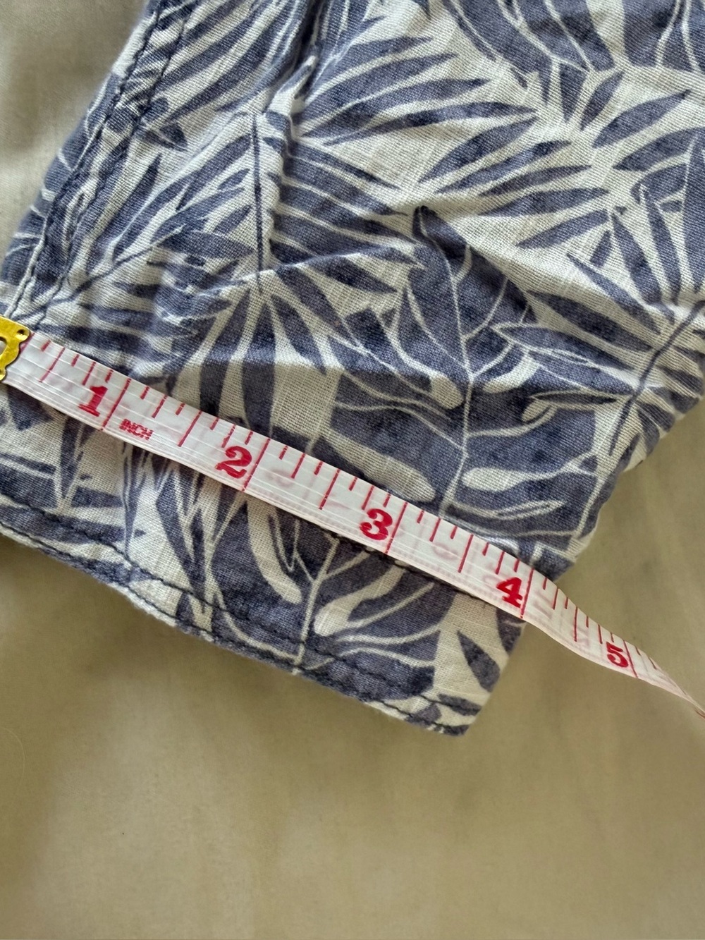 Zara Boys White Button-Down with Blue Leaf Print // size 9 - Picture 12 of 12